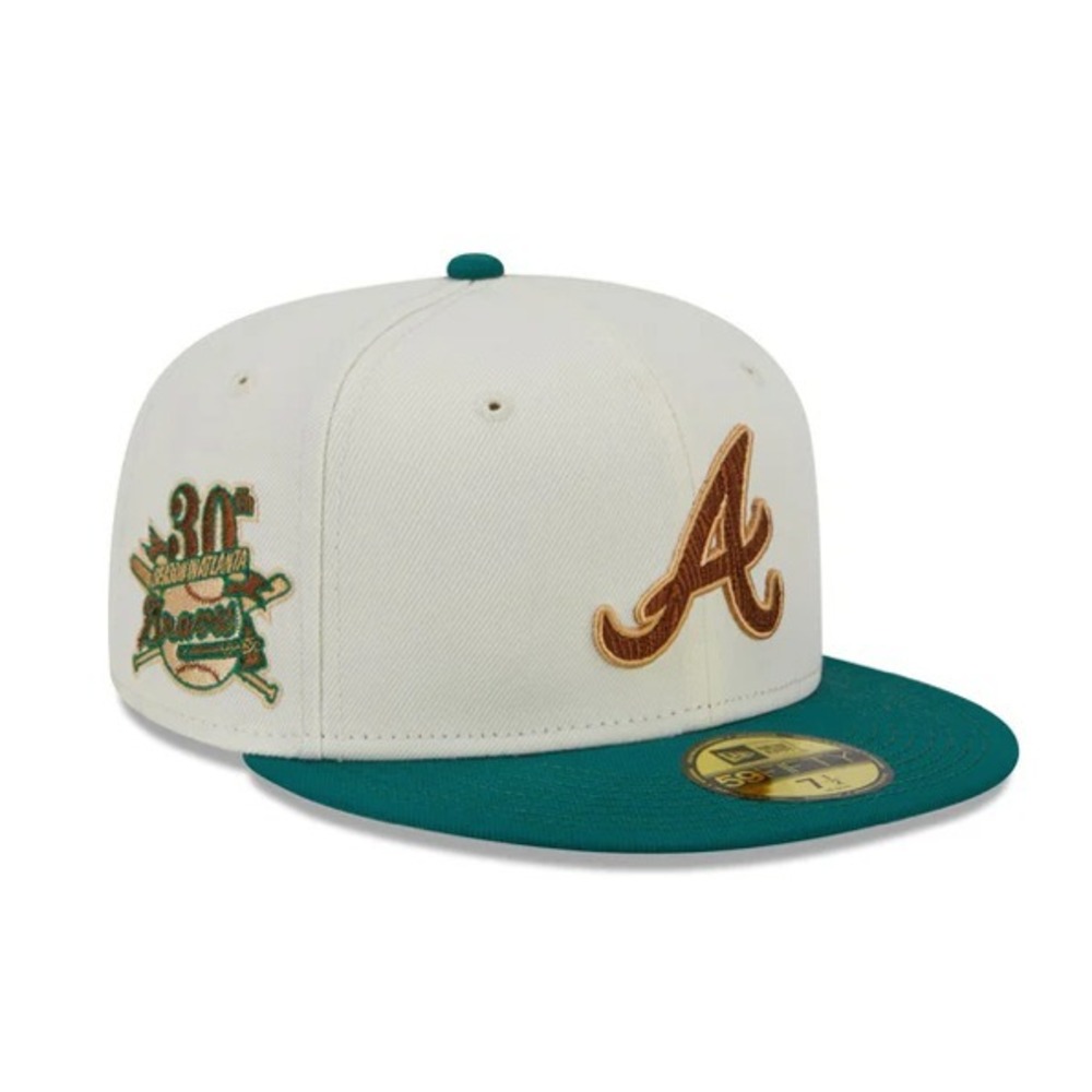 New Era Atlanta Braves Camp 59FIFTY Fitted Hat 30th Season Patch 7 5/8